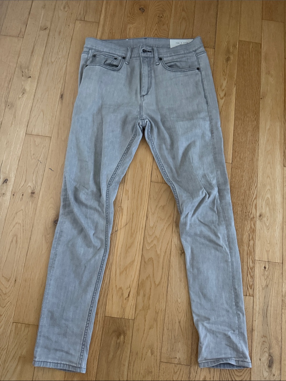 rag & bone Men's Light Gray Skinny Jeans. Fit 1. Size 32x32
